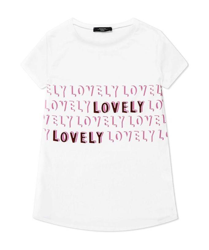 WEEKEND MAX MARA PRINTED T-SHIRT WITH ROUND NECK