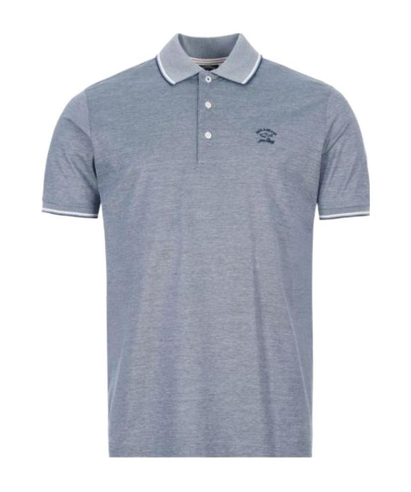 Paul & Shark Logo Details Polo Shirt In Gray