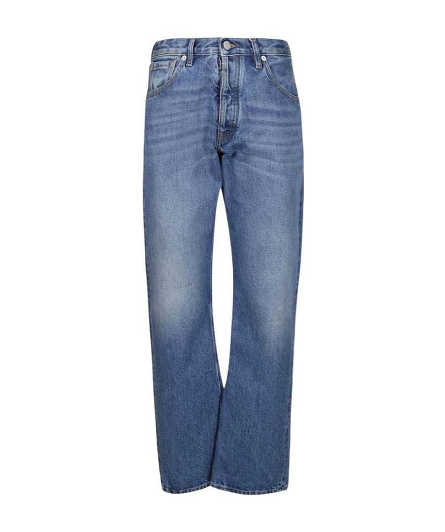 Maison Margiela Straight-leg Cropped Jeans In Blue