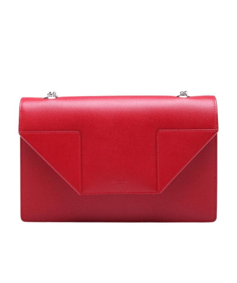 Saint Laurent Logo Shoulder Bag In Red