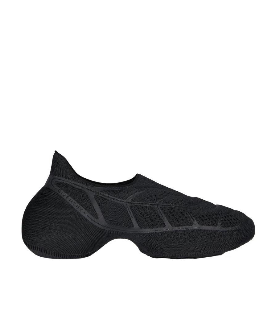 Givenchy Giv Tk-360 Plus Black Stretch-knit Sneakers In Black