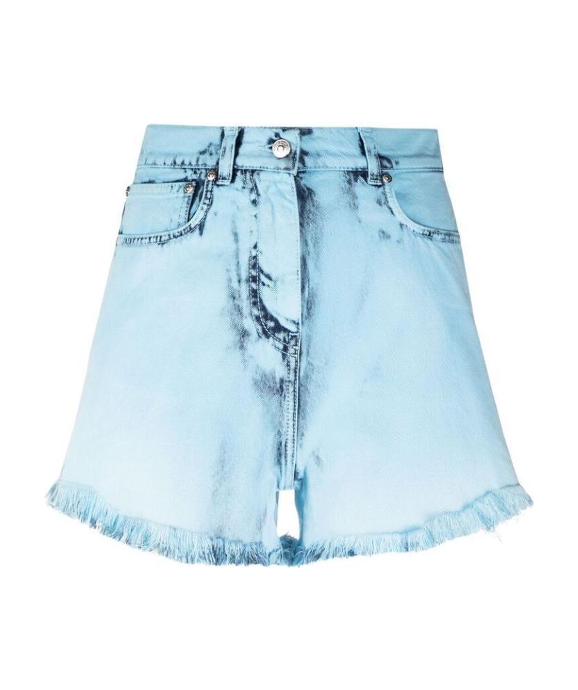 MSGM DISTRESSED-EFFECT DENIM SHORTS