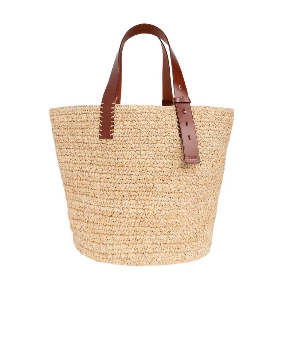 Chloé Weave Lafite One-shoulder Bag In Nude
