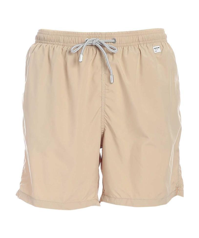 MC2 SAINT BARTH LOGO-PATCH DRAWSTRING SWIM SHORTS