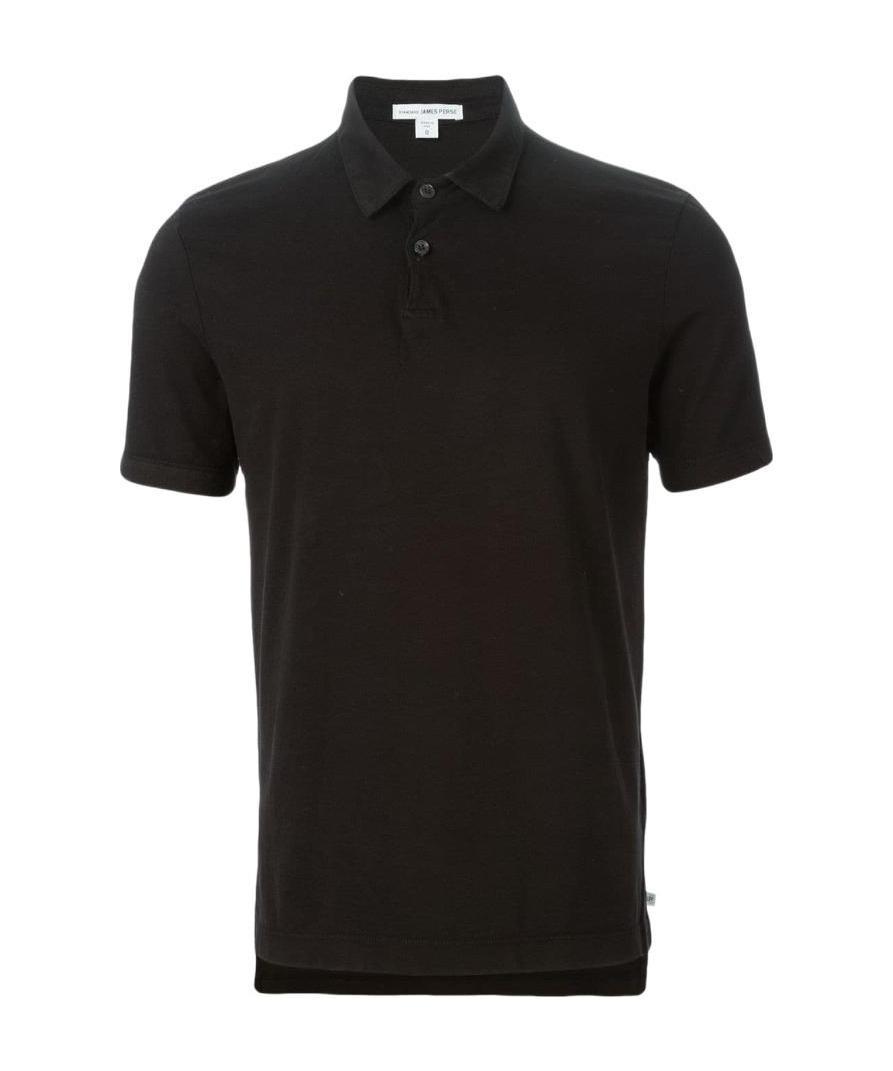 JAMES PERSE SUEDED-JERSEY POLO SHIRT