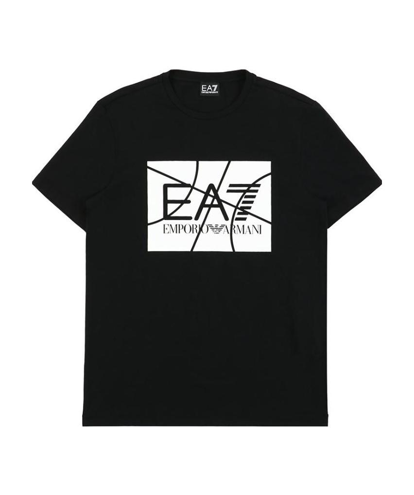 EA7 LOGO PRINTED T-SHIRT WITH ROUND NECK