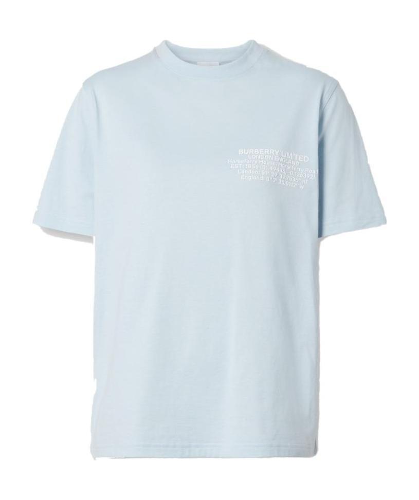 Burberry Location-print Cotton T-shirt In Multi
