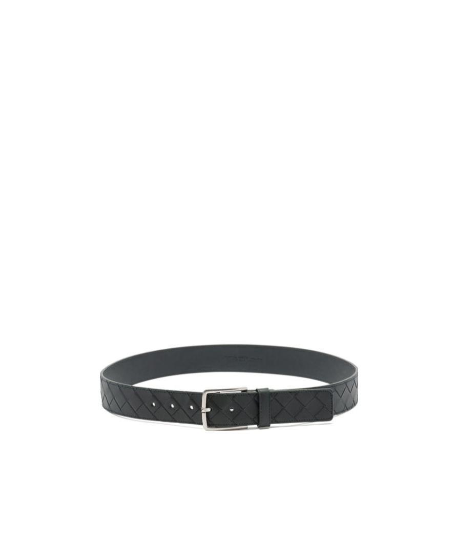 Shop Bottega Veneta Intrecciato Belt In Black