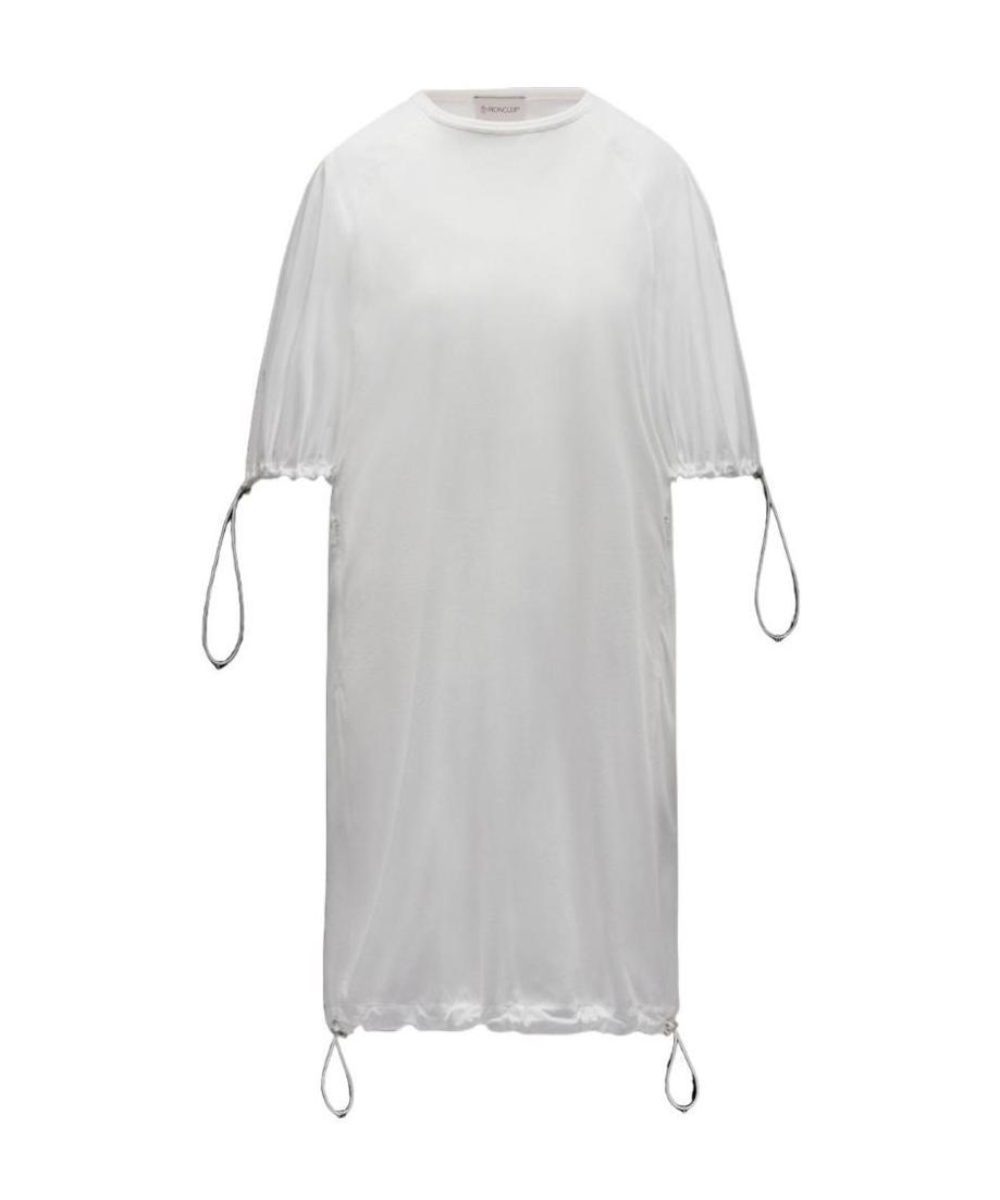 Moncler Drawstring-trim Midi T-shirt Dress In White
