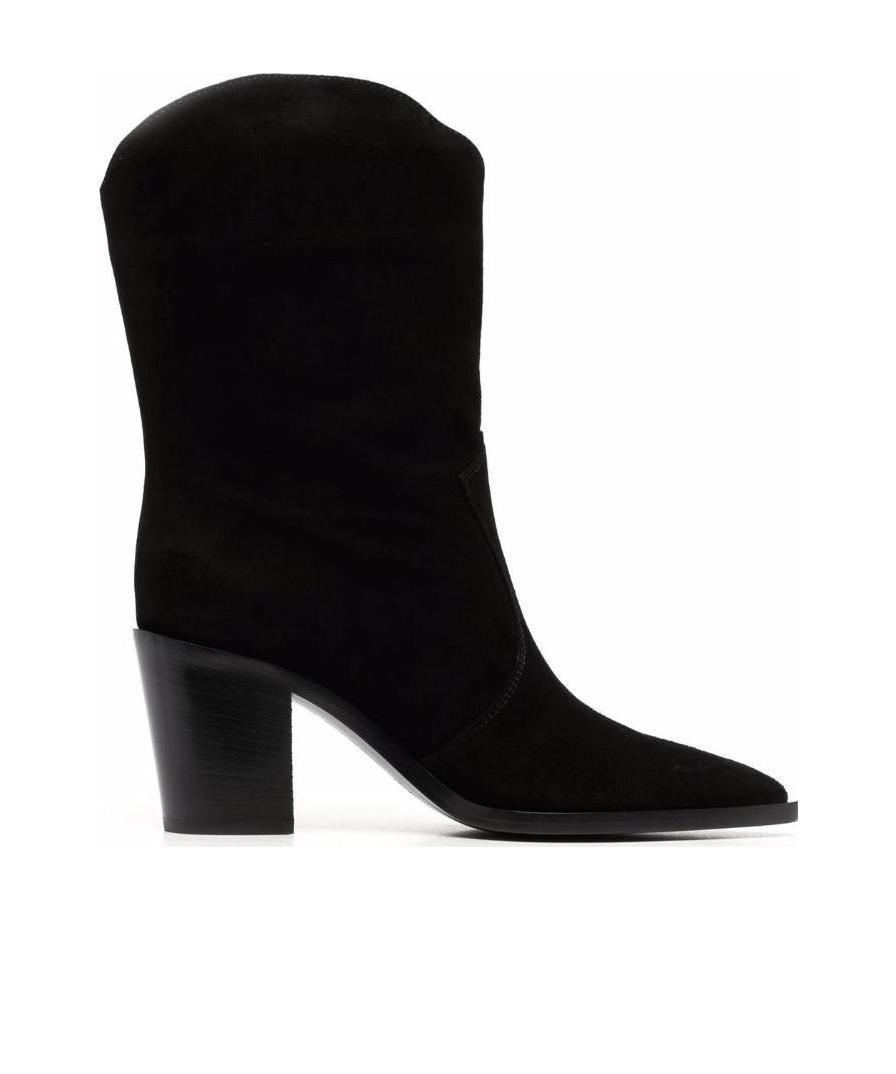 Gianvito Rossi Denver Suede Ankle Boots In Black