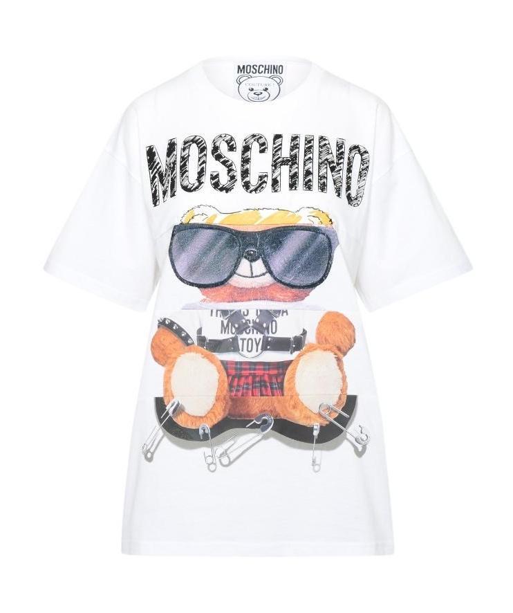 Moschino Toy-bear Print T-shirt In White