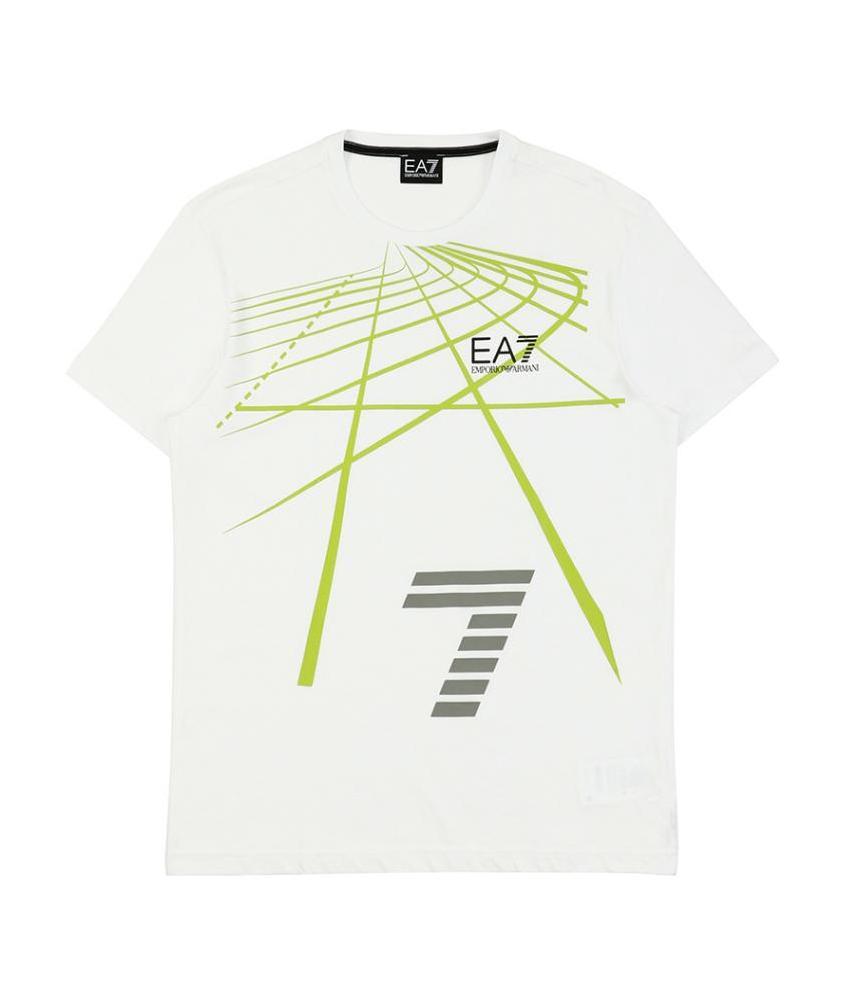 EA7 LOGO PRINTED T-SHIRT WITH ROUND NECK