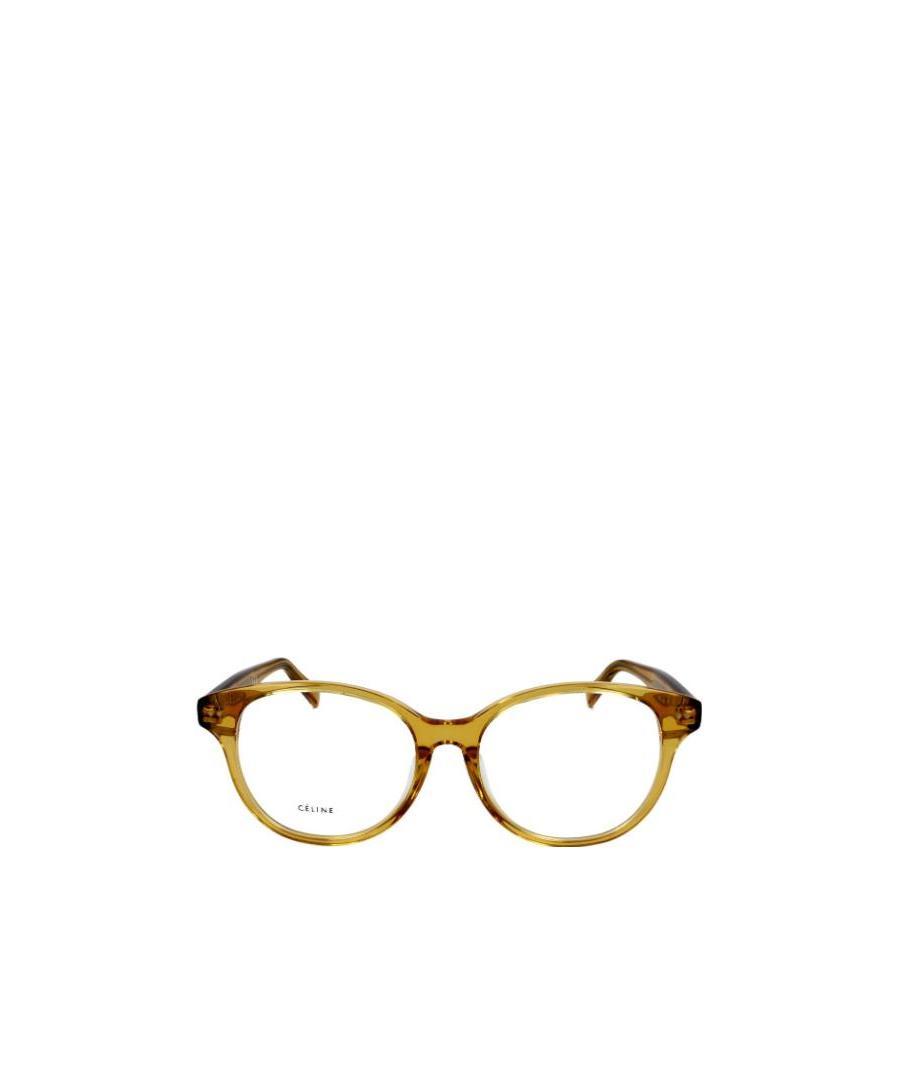Celine Round Shaped Glasses In Yellow