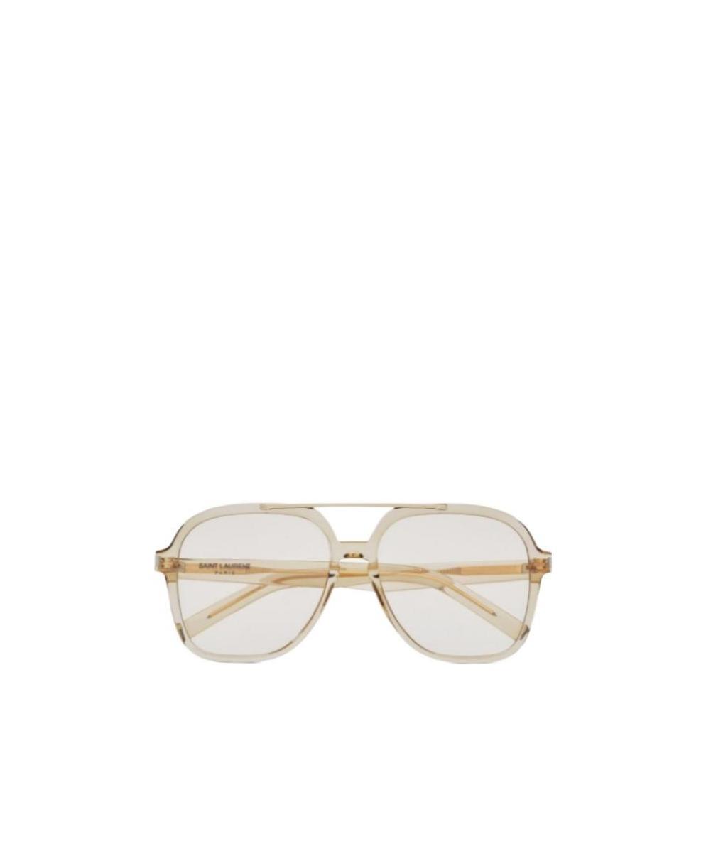 Saint Laurent Square-frame Pilot Glasses In White