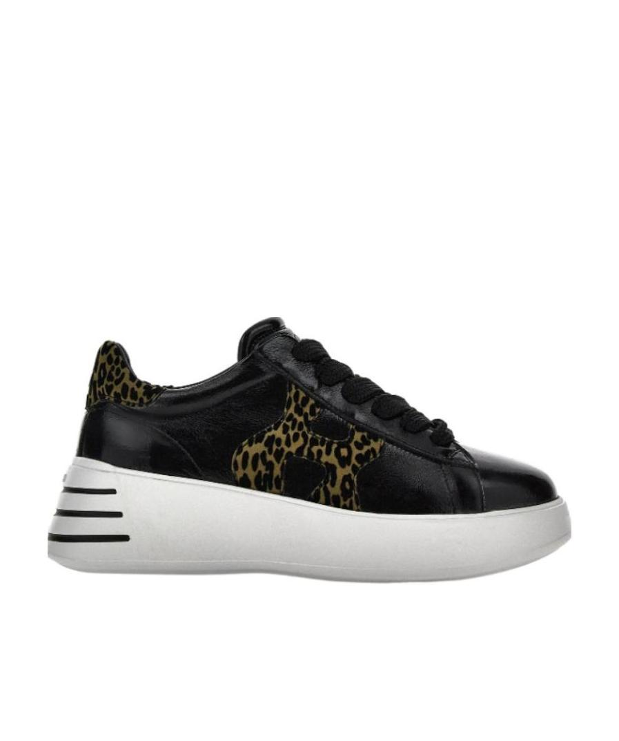 Hogan Rebel Lace-up Sneakers In Black