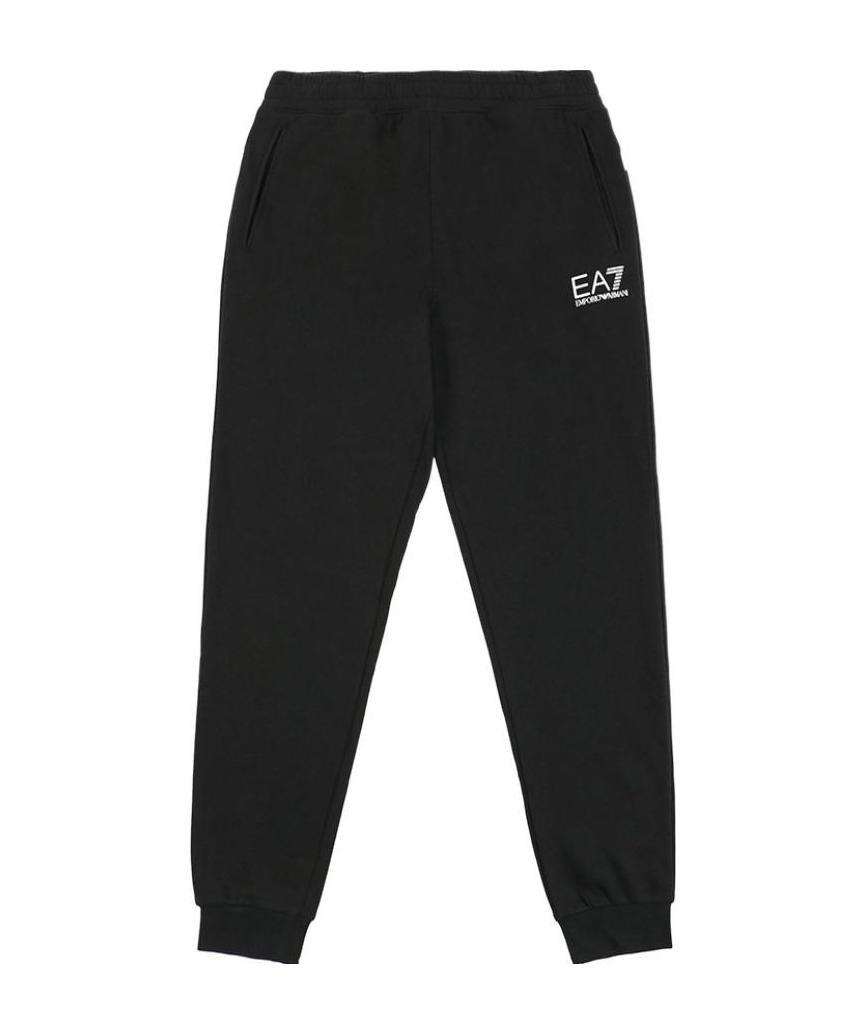 Ea7 Black Logo Two-piece Sports Suit In Black