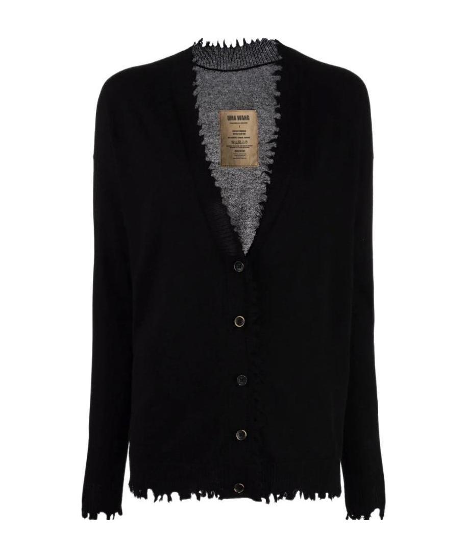 Uma Wang Frayed-edge Cashmere Cardigan