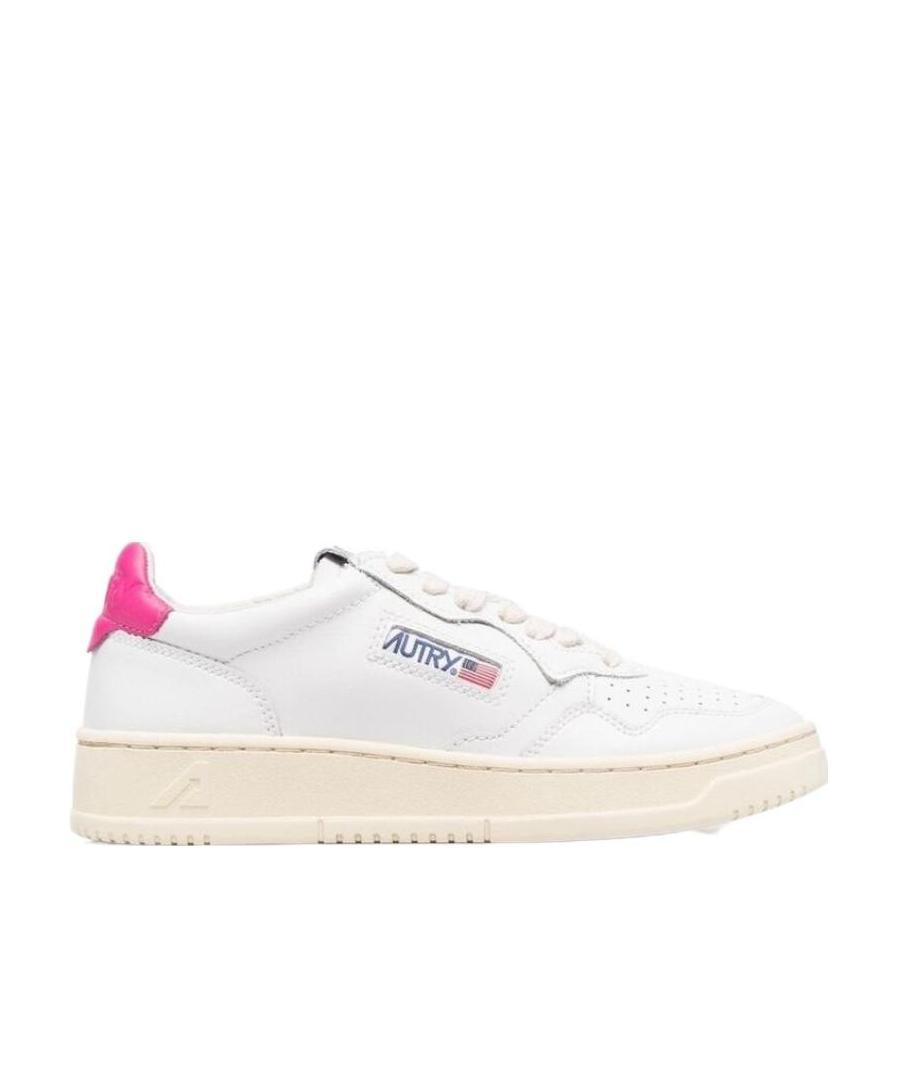 Autry 'medalist' White Low Top Sneakers With Logo Patch On Tongue And Side In White