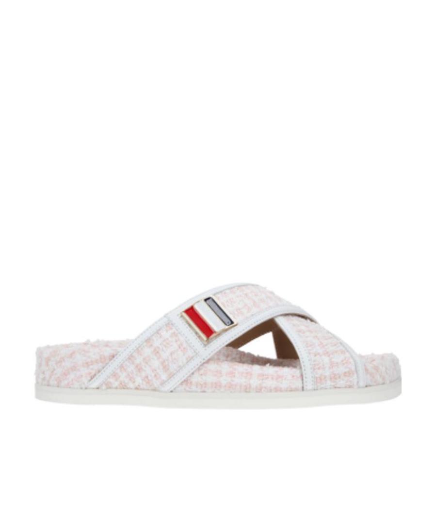 Thom Browne Tweed Slip-on Sandals