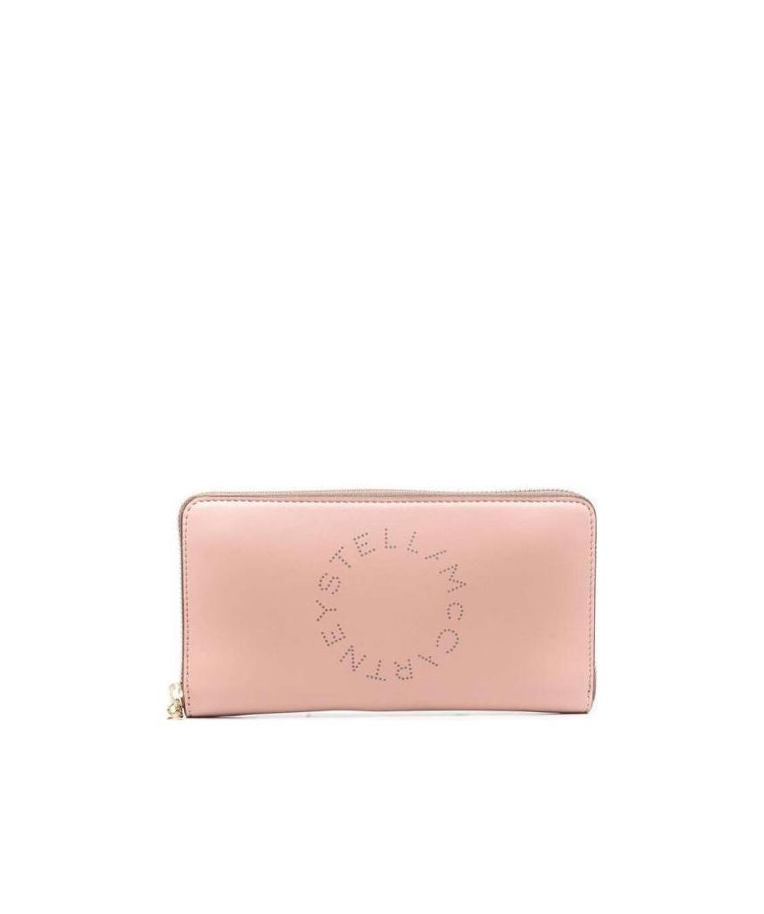 Stella Mccartney Stella Logo Continental Wallet In Pink