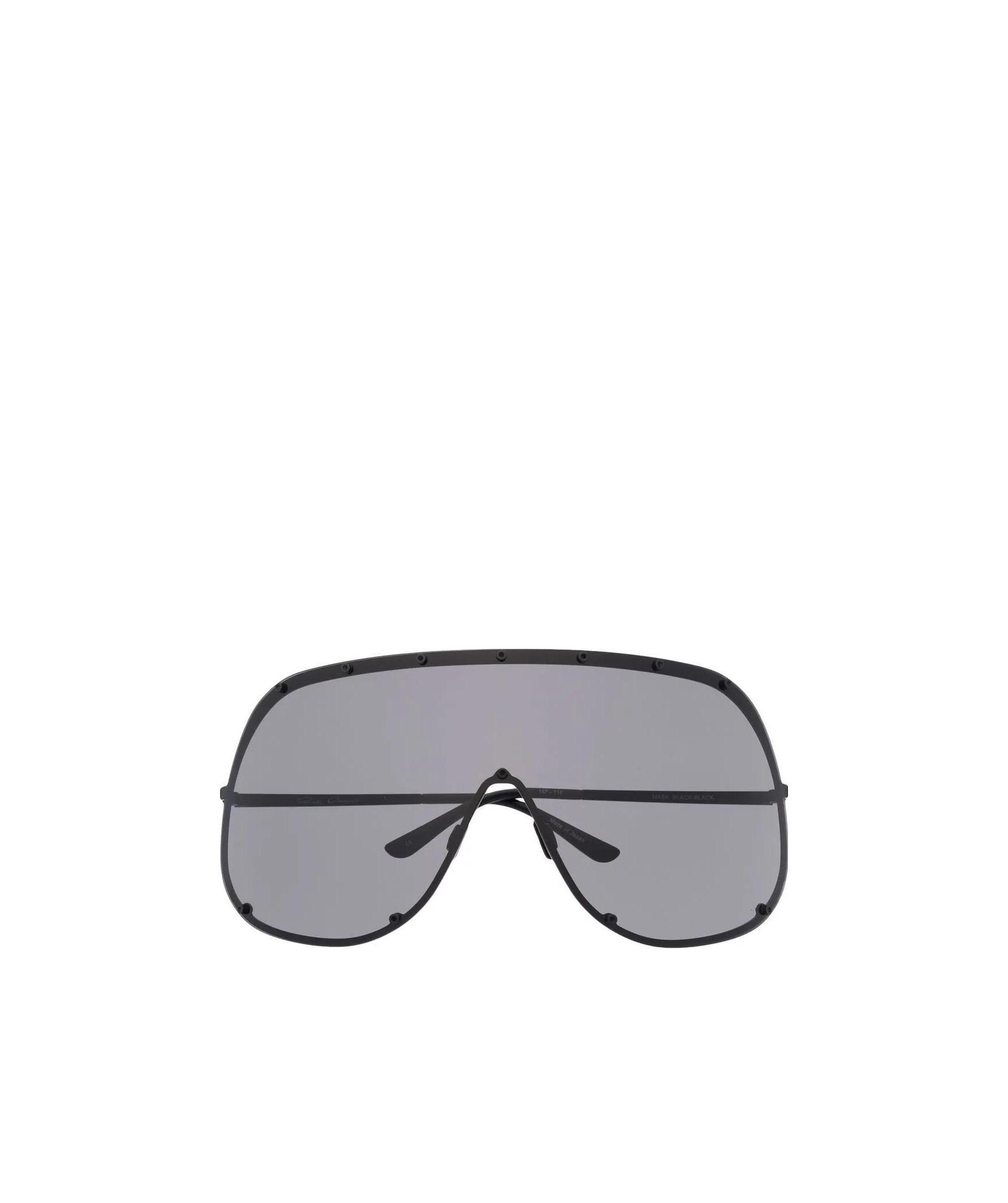 Rick Owens Statement Rimless Sunglasses With Oversized Frame In Gray