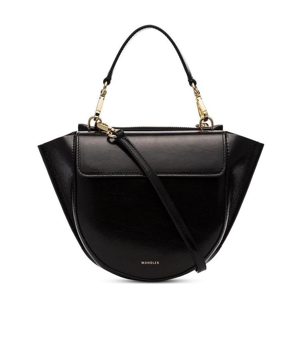Wandler Hortensia Mini Smooth Leather Shoulder Bag In Black
