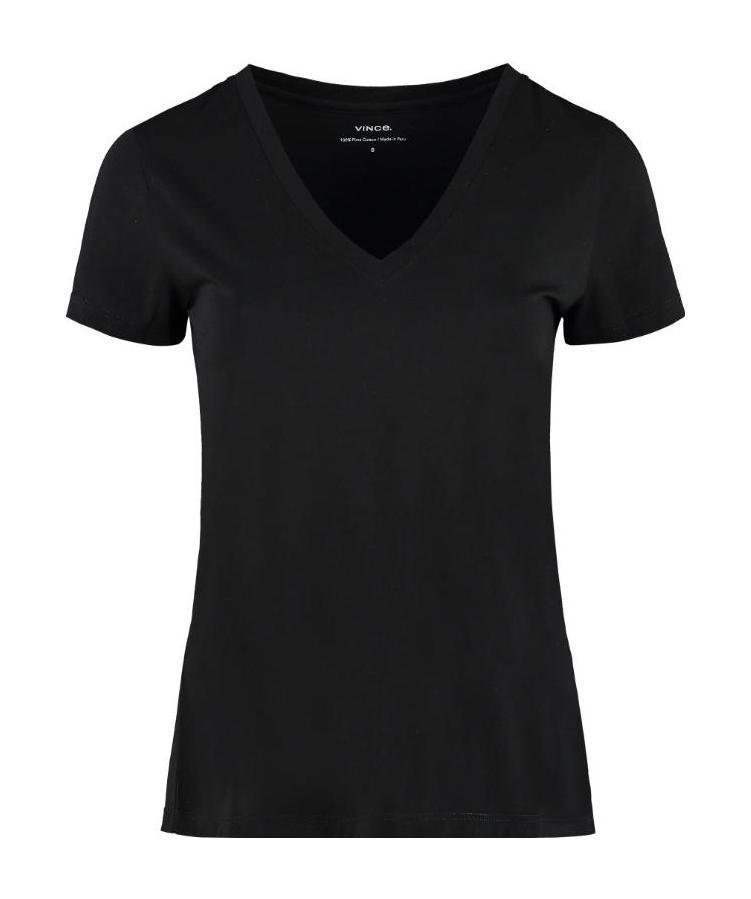 Vince Black V-collar T-shirt