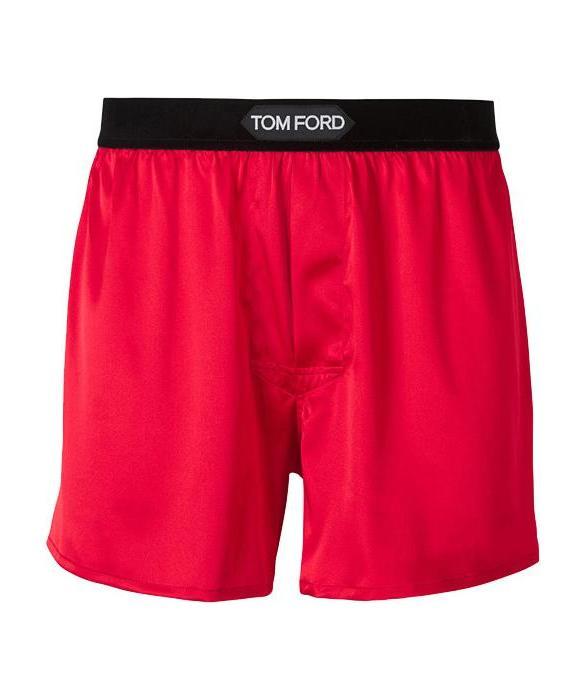 Tom Ford Logo Waistband Boxer Shorts In Red