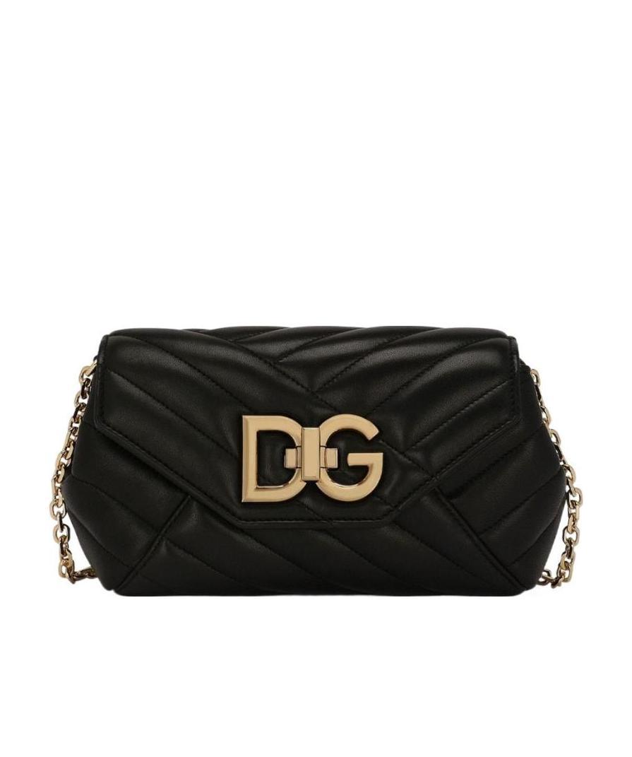 Dolce & Gabbana Small Lop Quilted Crossbody Bag In Black