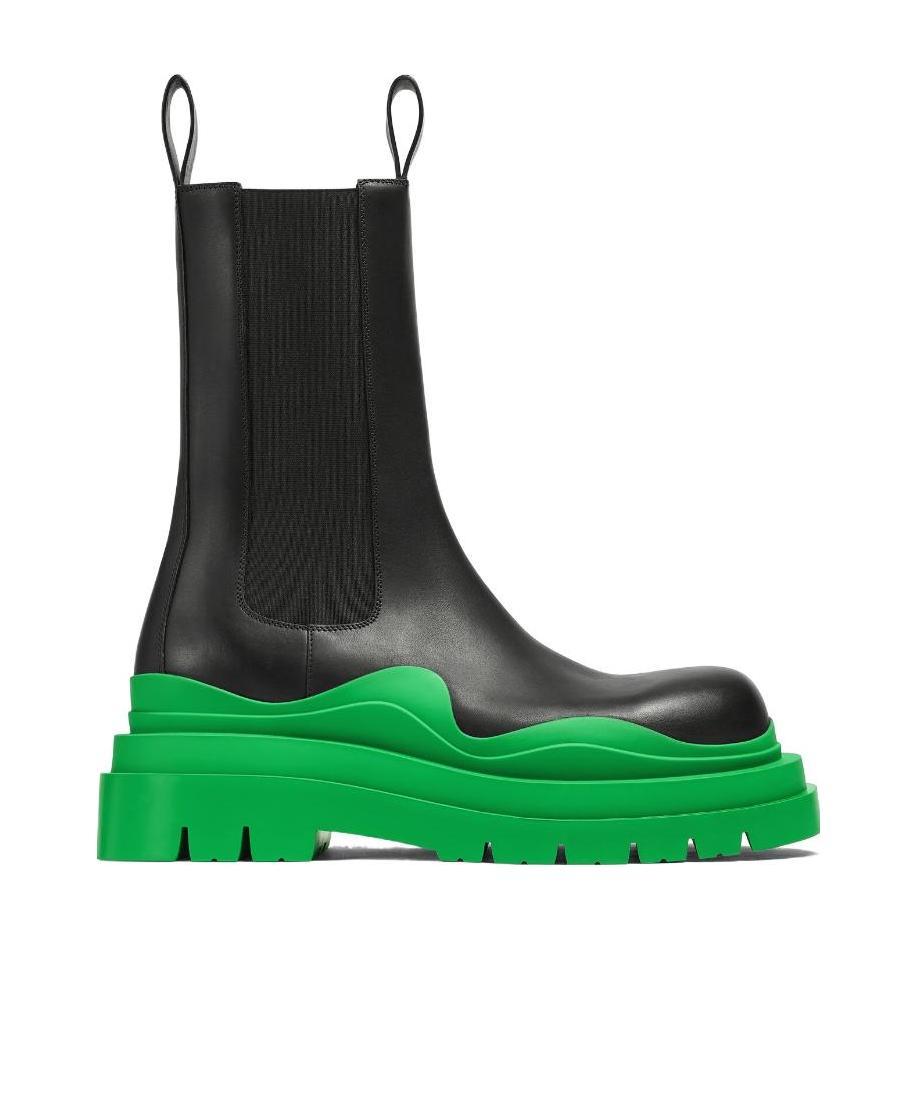 BOTTEGA VENETA CONTRAST CHUNKY SOLE BOOTS