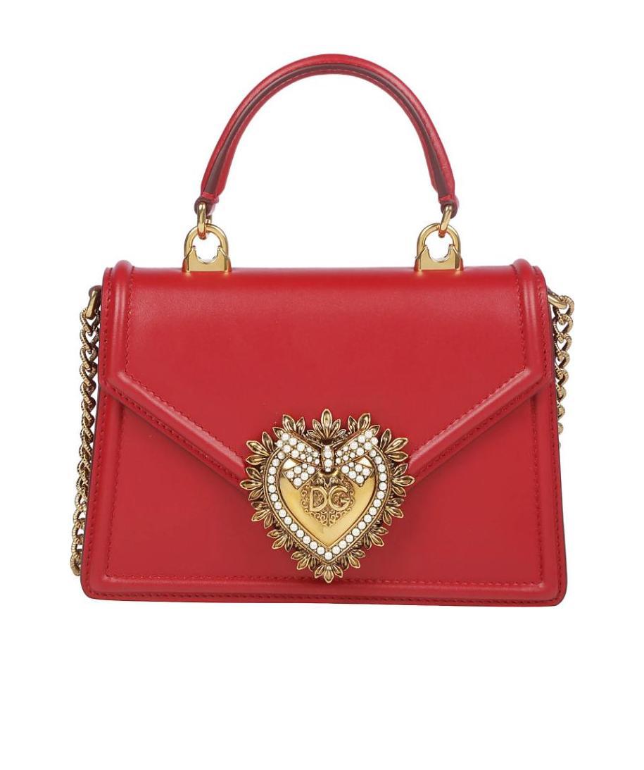 Dolce & Gabbana Small Devotion Tote Bag In Red