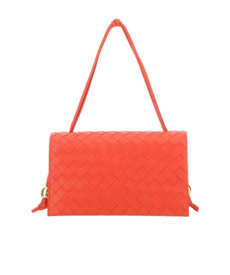 Bottega Veneta Mini Intrecciato Shoulder Bag In Orange