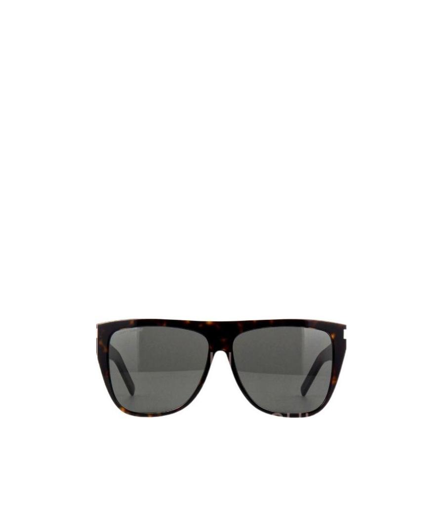 Saint Laurent Logo Sunglasses In Black
