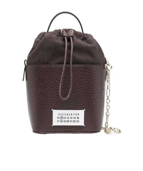 Maison Margiela 5ac Bucket Bag With Application In Black