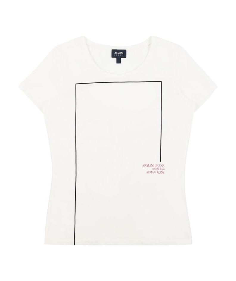 Shop Armani Jeans Short-sleeved T-shirt In White