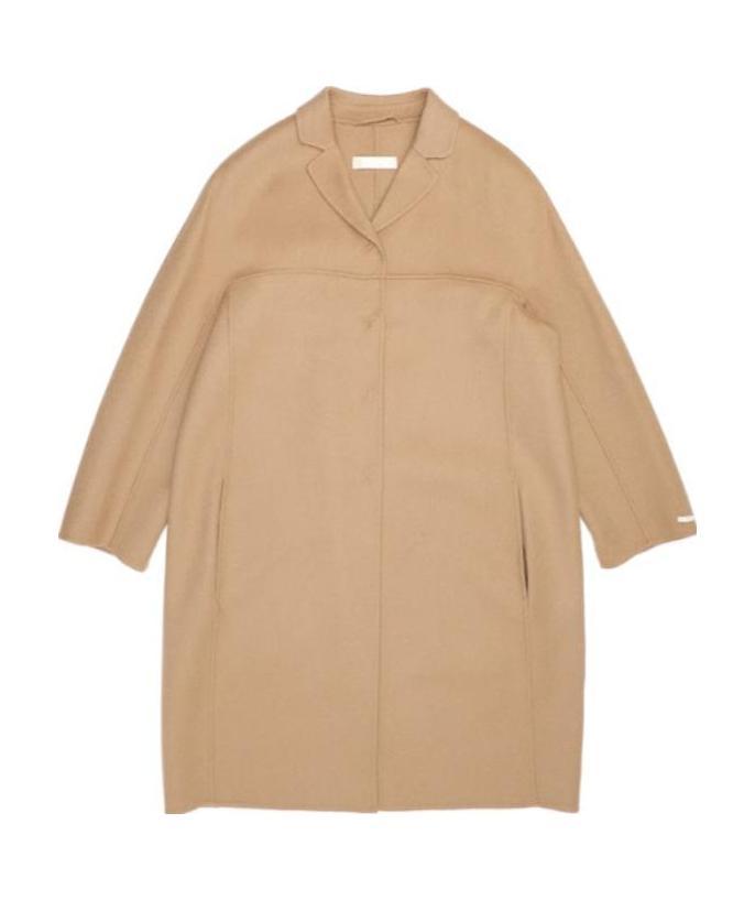 Max Mara Lapel Coat In Brown
