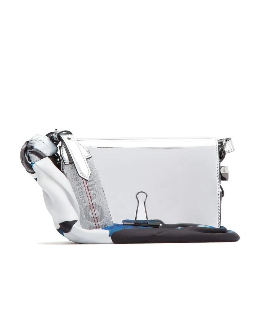 Off-white Metal Mirror Mini Shoulder Bag In White