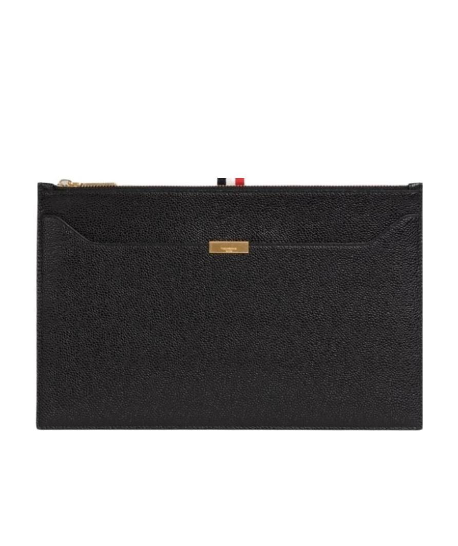 Thom Browne Small Zipped Clutch In Black