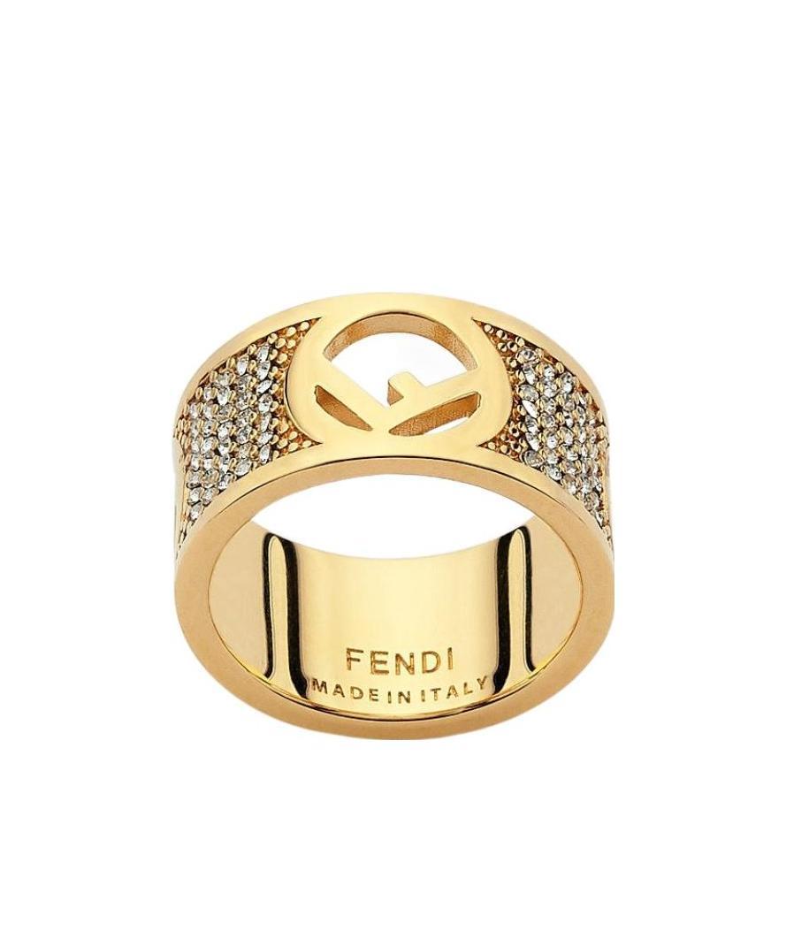 Fendi Gold-coloured Ring In Yellow