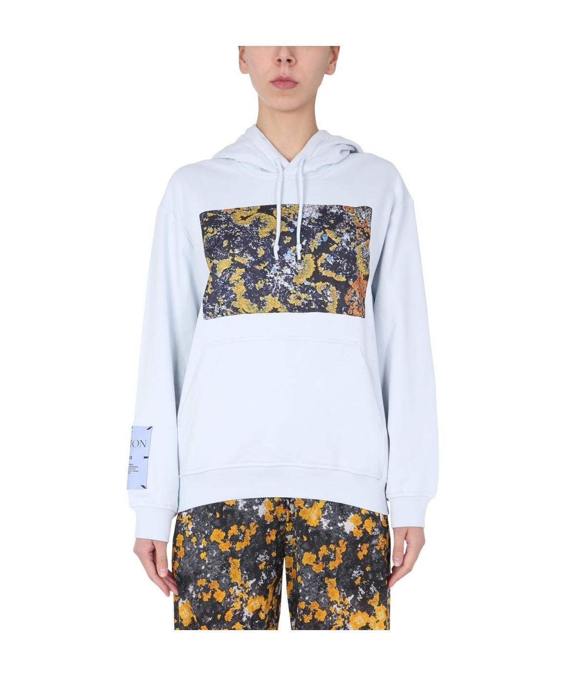 Mcq By Alexander Mcqueen Mcq Alexander Mcqueen Graphic Printed Hoodie In White