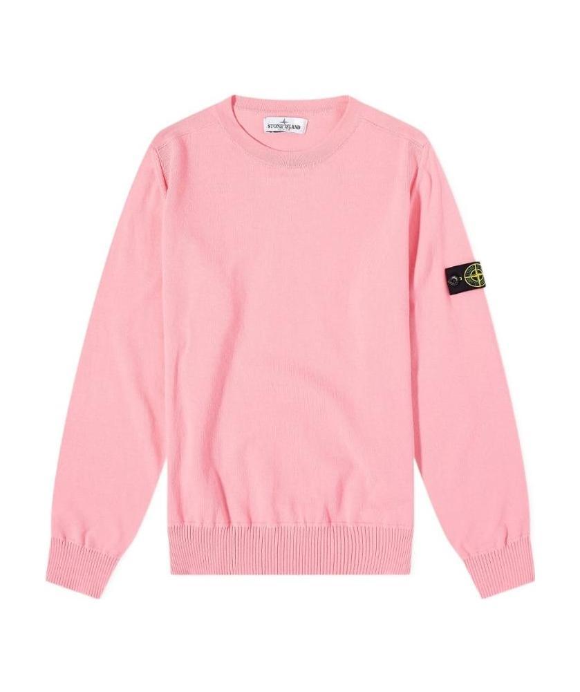Stone Island Compass-badge Sweatshirt In Pink