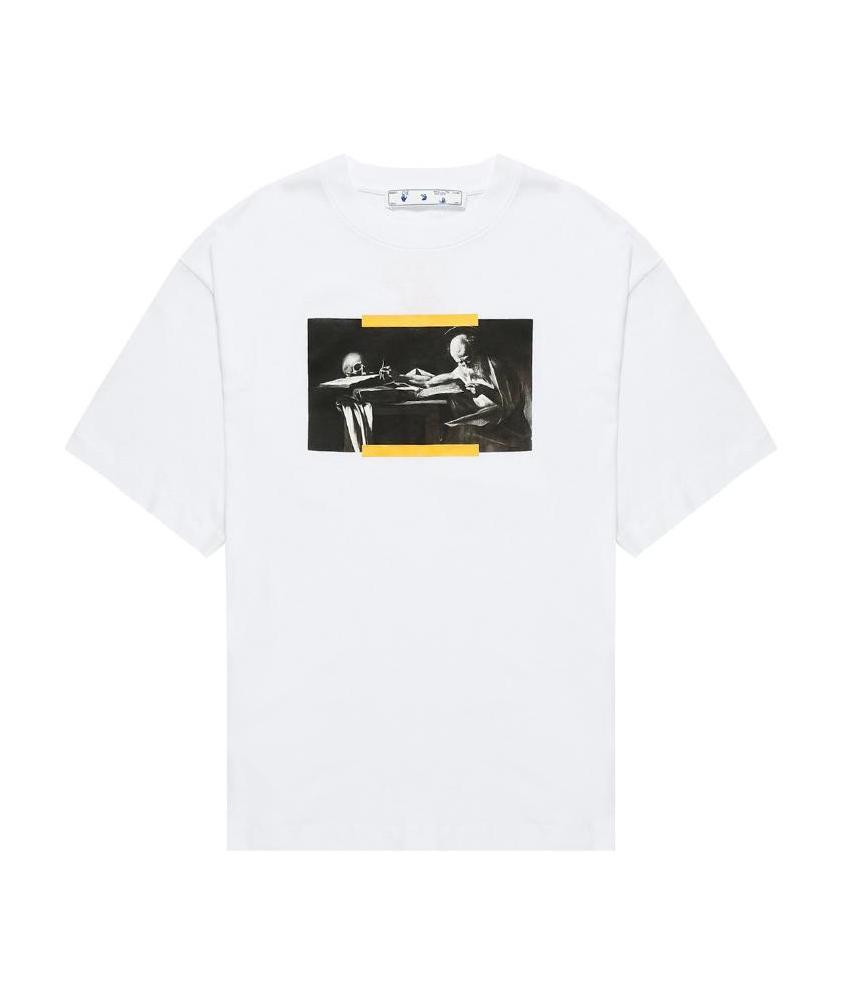 OFF-WHITE CARAVAGGIO-PRINT T-SHIRT