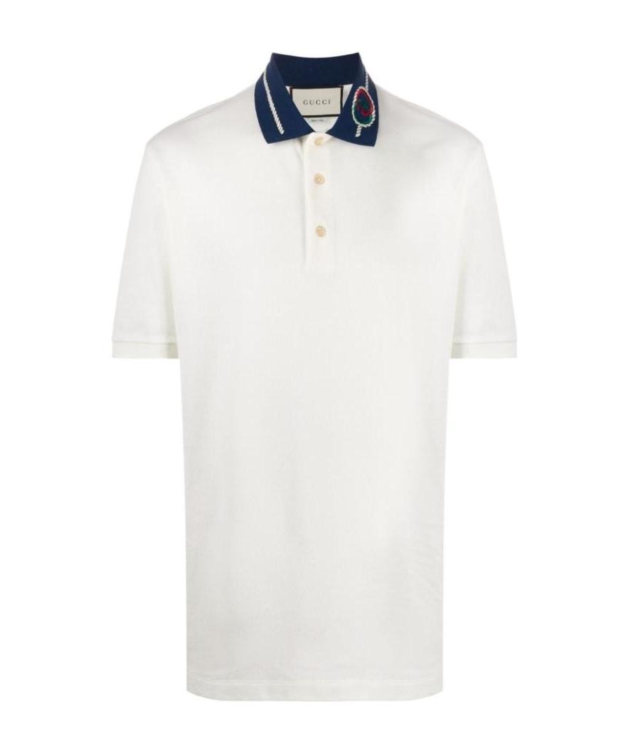Gucci Interlocking G Polo Shirt In White