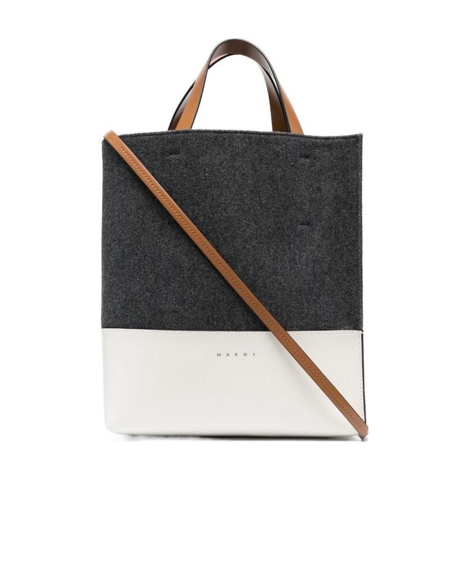 Marni Museo Felt Tote Bag In Black