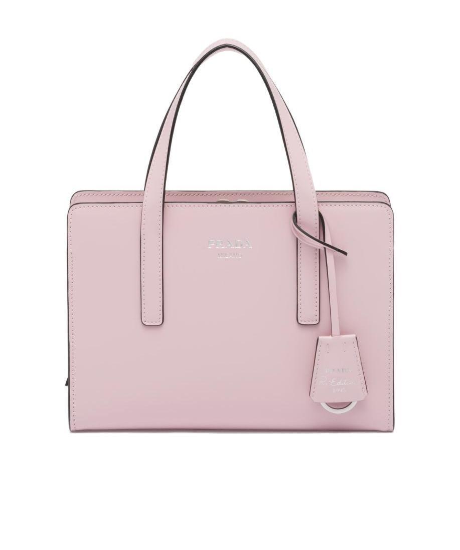 Prada Re-edition 1995 Brushed-leather Mini Handbag In Pink