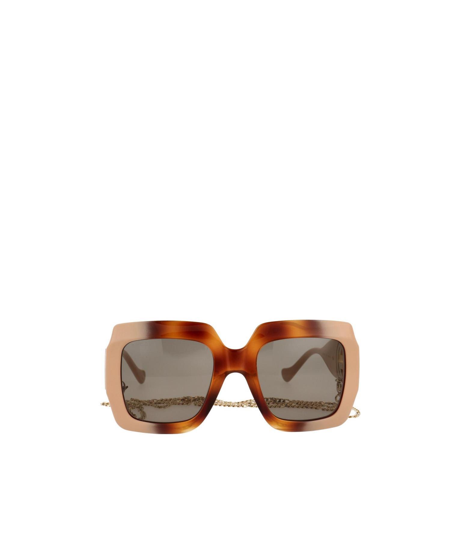 Gucci Tortoiseshell-effect Oversized-frame Sunglasses In Brown