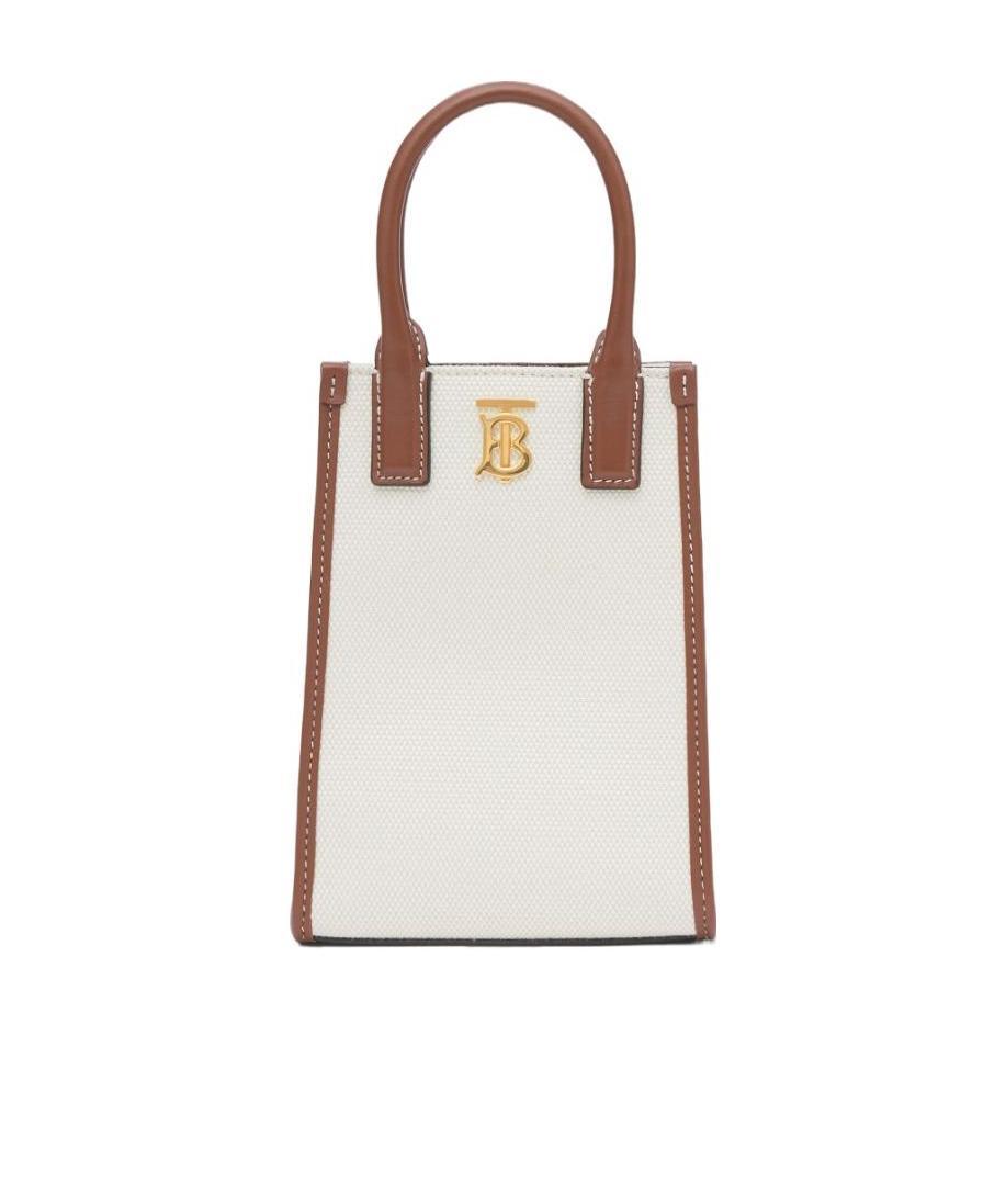 Burberry Tb Phone Tote Bag In White