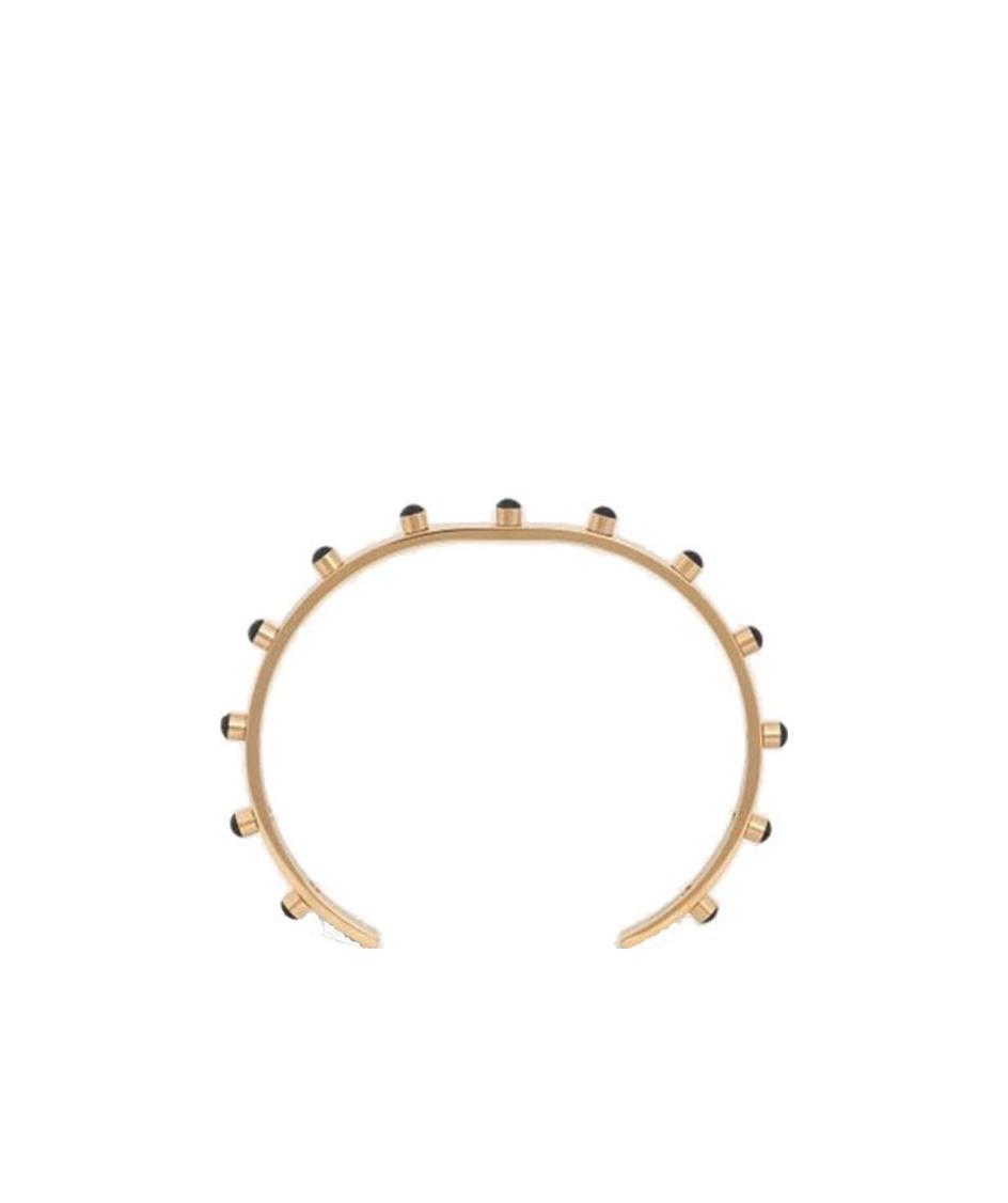 Celine Thin Opening Enamel Nail Bracelet In Yellow