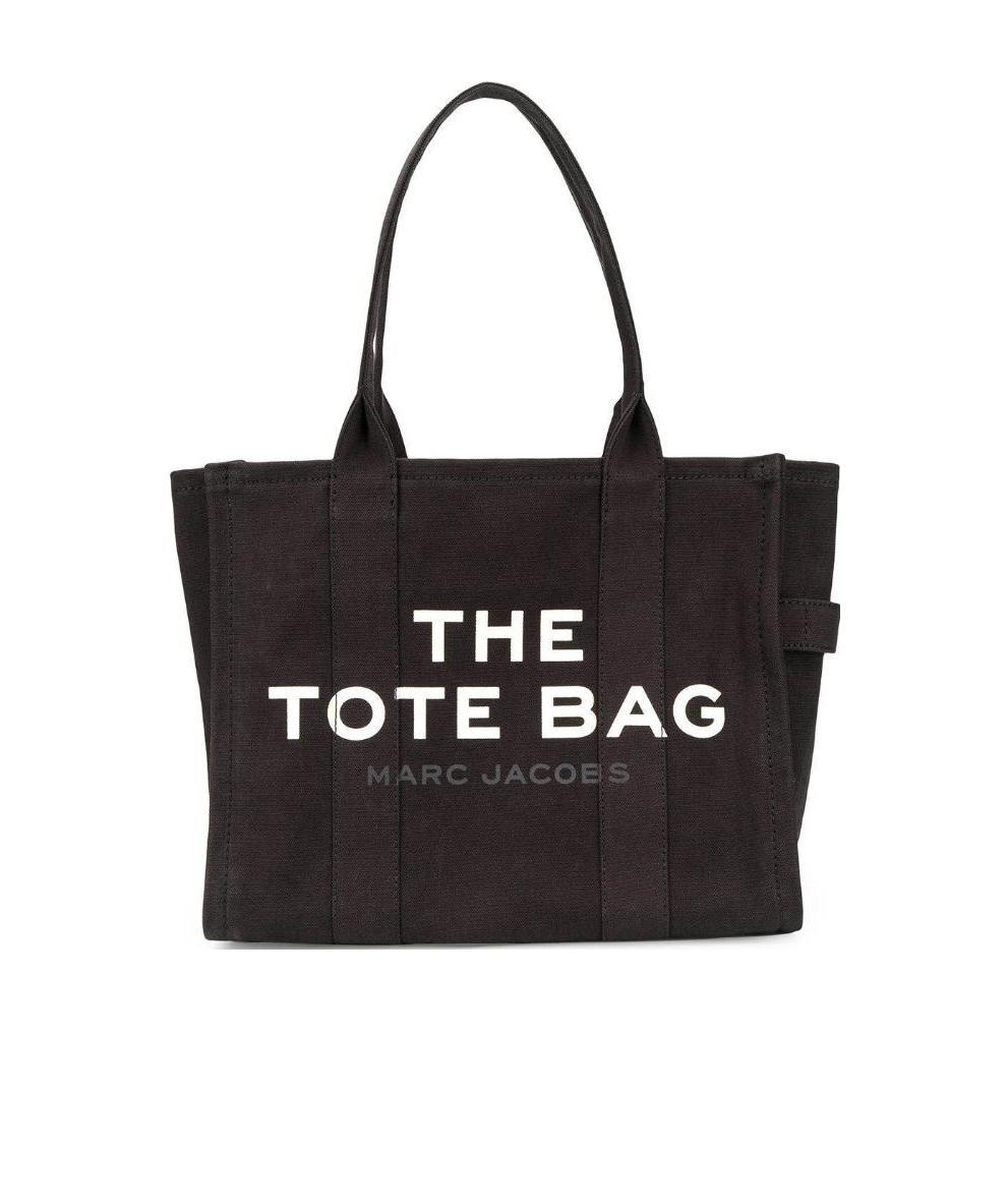 Marc Jacobs Shopper The Large Black Canvas Tote In Black