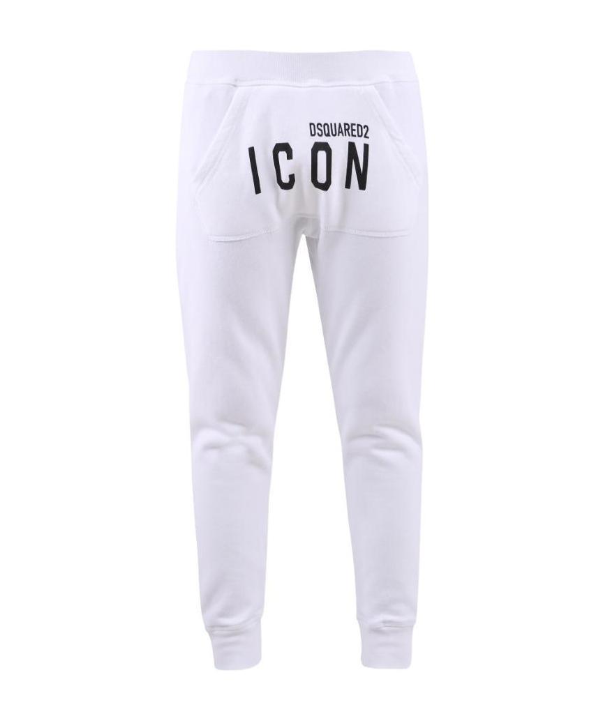Dsquared2 Icon Logo Print Jogging Pants In White